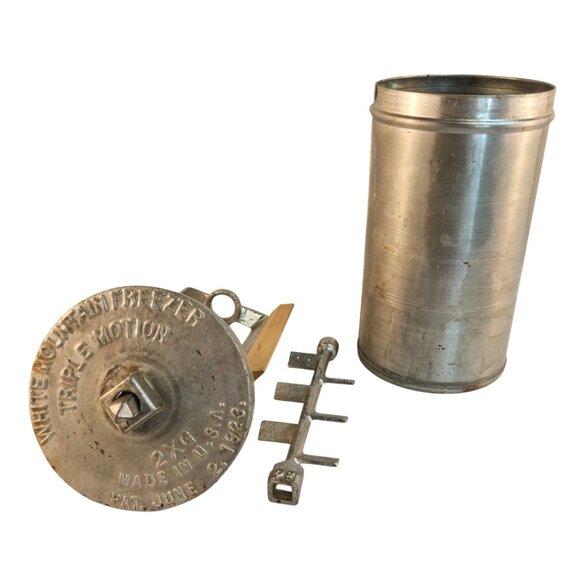 White Mountain Freezer Triple Motion Ice Cream Maker Metal Canister Paddle Inser - Picture 2 of 15